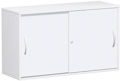 Anstell-Schiebetrenschrank Oberboden 25 mm, mit Stellfen, abschliebar, 1200x425x720, Wei/Wei