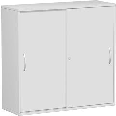 Schiebetrenschrank Oberboden 25 mm, mit Standfen, abschliebar, 1200x425x1182, Lichtgrau/Lichtgrau