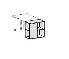 Anstell-Regal mit Stellfen, 400x800x720, Wei