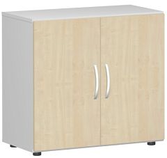 Flgeltrenschrank mit Standfen, inkl. Trdmpfer, nicht abschliebar, 800x420x752, Ahorn/Lichtgrau