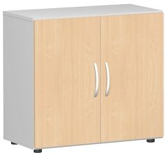 Flgeltrenschrank mit Standfen, inkl. Trdmpfer, nicht abschliebar, 800x420x752, Buche/Lichtgrau