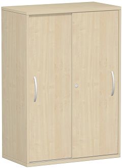 Schiebetrenschrank Oberboden 25 mm, mit Standfen, abschliebar, 800x425x1182, Ahorn/Ahorn