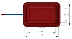 Handwagen 4102 mit roter Kunststoffmulde 200 Ltr.