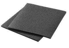 Anti-Rutsch-Matte aus Gummi, schwarz, Gleitreibbeiwert 0,6, Strke 8 mm, Mattenware, LxB 300x300 mm, VE 10 Stck