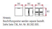 Lista ESD-Einsatzksten, Fronthhe 50 mm, 80.117.000